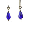 Minuet - Tiny Navy Teardrop Earrings