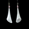 Passapied - Vintage White And Pink Earrings