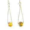 Allemande - Amber and Gold Earrings