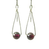 Allemande - Garnet and Sterling Silver Earrings