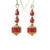 Courante - Red Glass Earrings