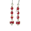 Courante - Red And White Earrings
