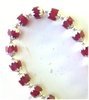 Pavane - Red and White Glass Necklace and Earrings