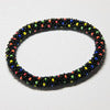 Sarabande - Black & Multi Spiral Crocheted Bracelet