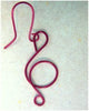 Treble Clef Earrings - Red