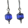 Quadrille - Blue Cathedral Glass Earrings
