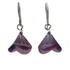 Gavotte - Purple Glass Flower Earrings