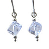 Gavotte - Blue Glass Cube Earrings