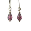 Minuet - Tiny Purple Teardrop Earrings