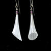 Passapied - Vintage White And Purple Earrings