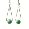 Allemande - Chrysocolla and Sterling Silver Earrings
