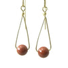 Allemande - Red Jasper and Gold Earrings