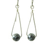 Allemande - Snowflake Obsidian and Silver Earrings
