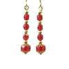 Courante - Red And Gold Earrings
