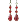 Courante - Red Glass Earrings