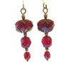 Bouree -  Red Glass Earrings