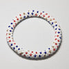 Sarabande - Red  White & Blue Spiral Crocheted Bracelet